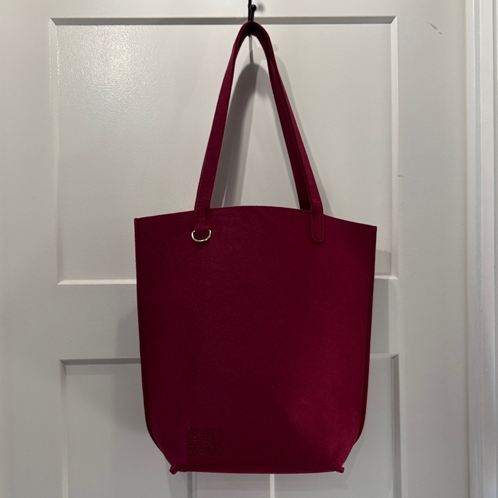 NWT Bath and Body Works Elegant Pinkish Burgundy Tote Bag